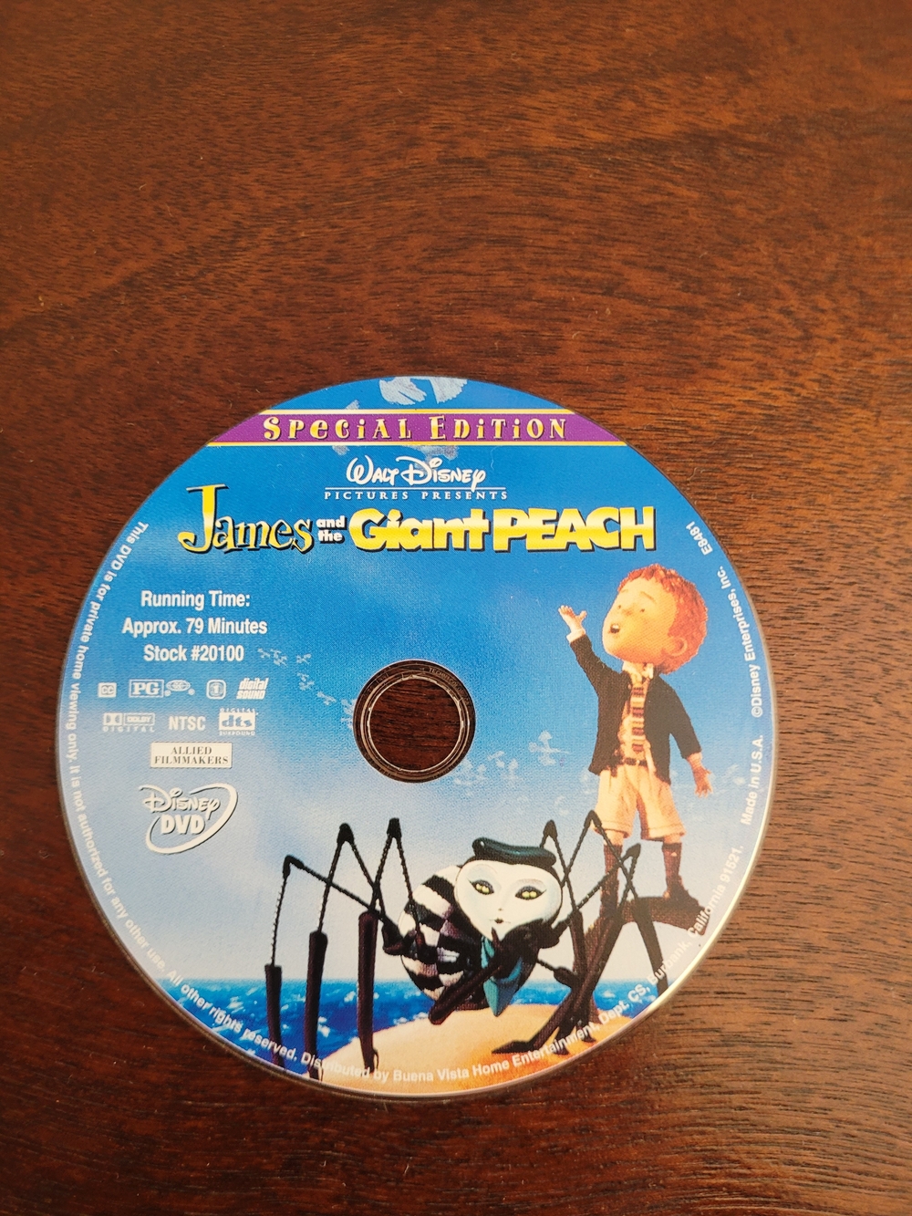 Walt Disney - Special Edition - James And The Giant Peach - Kids DVD Movie